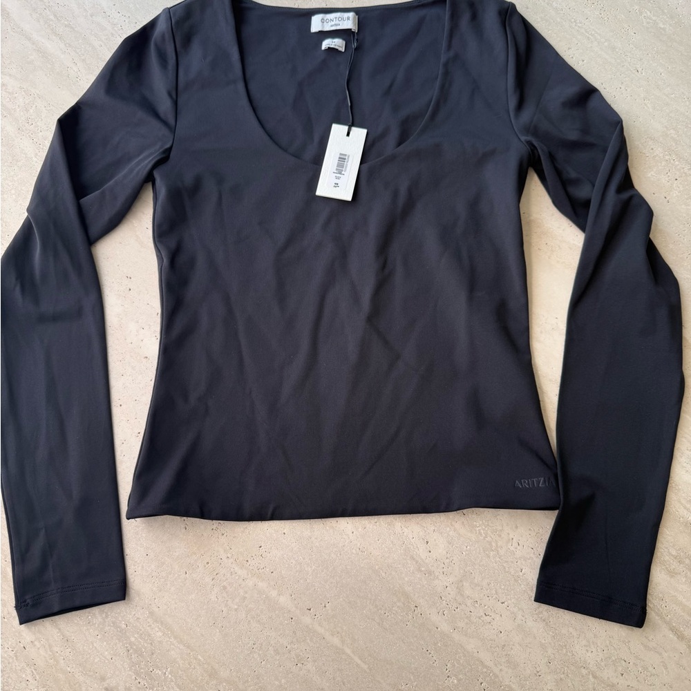 Aritzia Original Contour Scoopneck LongSleeve Double Knit NWT medium - Picture 8 of 8